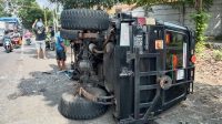 Empat Mobil Terlibat Kecelakaan di Jombang, Disebabkan Roda Lepas