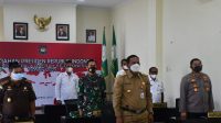 Forkopimda Aceh Timur Virtual Meeting Bersama Presiden RI