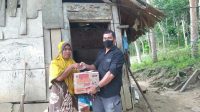 Sempat Viral Rumahnya Reot, Wartawan Aceh Timur Salurkan Sembako