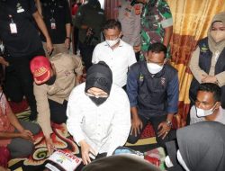 Menteri Sosial RI Kunjungi Rumah Anak Tenggelam Banjir di Aceh Timur