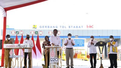 Presiden Jokowi Resmikan Jalan Tol Binjai – Stabat
