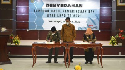 Laporan Keuangan Kabupaten Jombang Raih Opini WTP 9 Berturut Turut