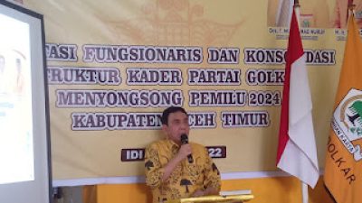 Sambut Pemilu 2024, Partai Golkar Aceh Timur Sambut Kedatangan TM Nurlif