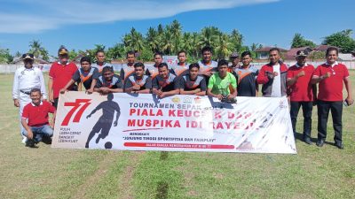 HUT RI Ke-77 Muspika dan Forum Keuchik Idi Rayeuk Gelar Turnamen Bola Kaki