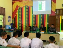 TNI AL dan HMI Aceh Timur Masuk Sekolah Sosialisasikan Wawasan Kebangsaan