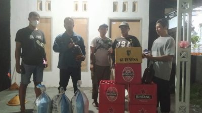 Selama Dua Hari, Polres Jombang Berhasil Amankan 1.650 Botol Miras dan 7 Penjual