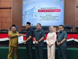 DPRD Jombang Penyerahan Rekomendasi LKPj Kepada Wakil Bupati Tahun Anggaran 2024