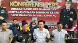 Satresnarkoba Polres Jombang Gagalkan Pengiriman Ribuan Miras Asal Bali