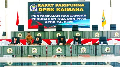 Bupati Kaimana Serahkan Rancangan Perubahan KUA-PPAS 2025 ke DPRK