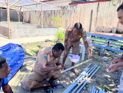 Sinergi Lapas Kaimana dan Dinas Perikanan Latih WBP Bangun Kolam Ikan Terpal