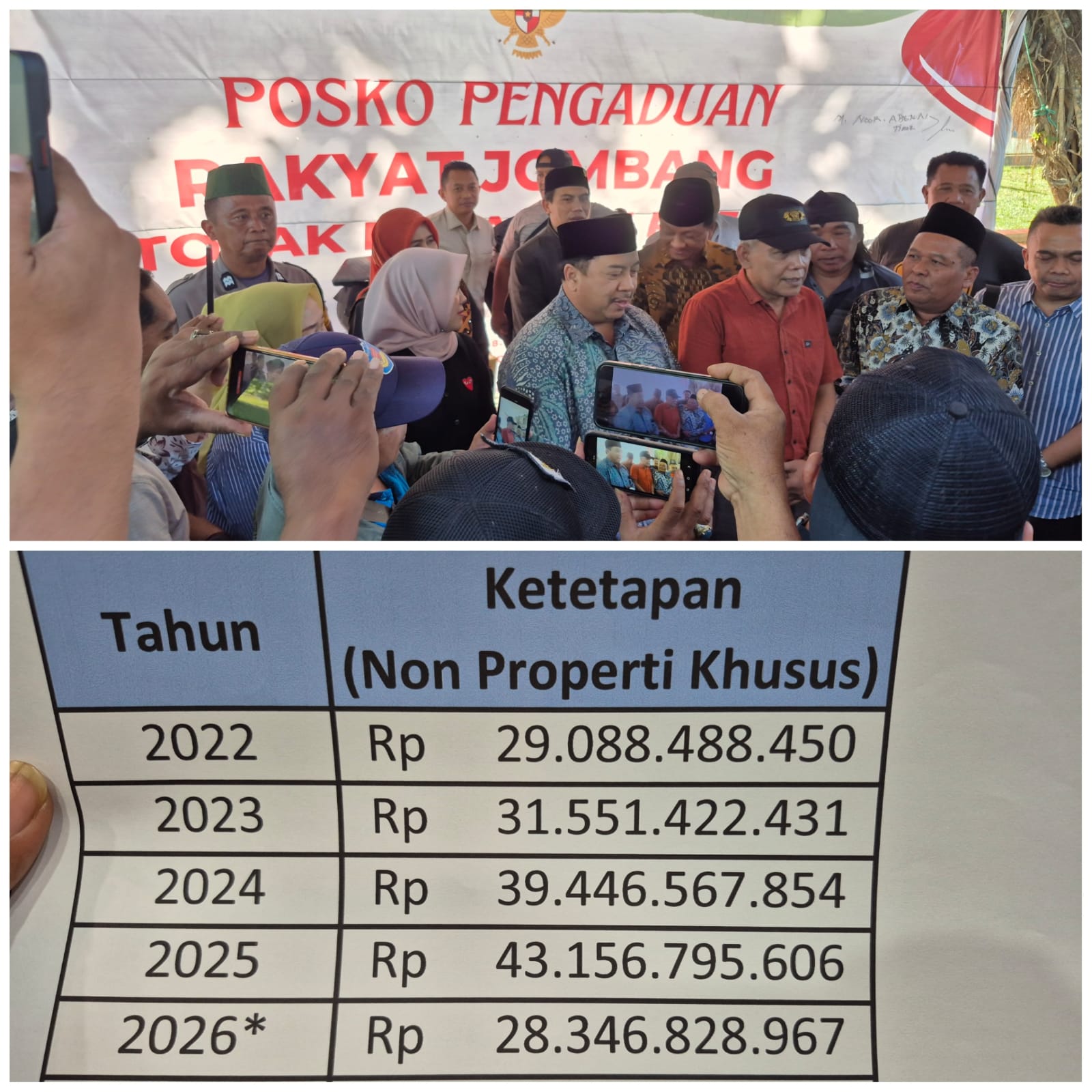 pbb jombang turun