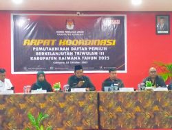 KPU Kaimana Gelar Rapat Koordinasi Pemutakhiran Daftar Pemilih Berkelanjutan