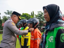 Jaga Keamanan dan Ketertiban, Polres Jombang Gelar Apel Ojol Kamtibmas