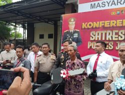 Polres Jombang Ungkap Kasus Curanmor 34 Unit Sepeda Motor Diamankan