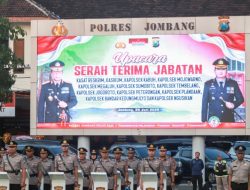Kapolres Jombang Pimpin Sertijab Kasat Reskrim dan Sejumlah Kapolsek Jajaran